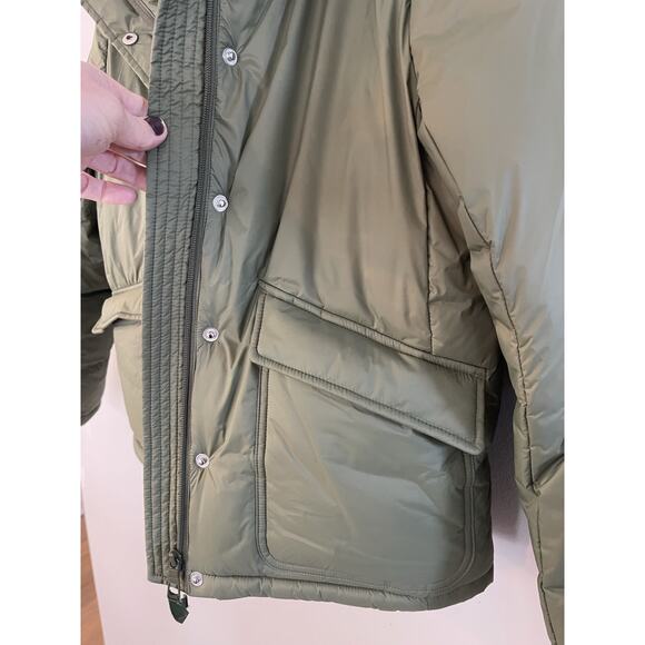 NWT J. CREW Retail $248 Women's SHERPA-LINED PUFFER JACKET SURPLUS GREEN Size XS - Picture 5 of 6